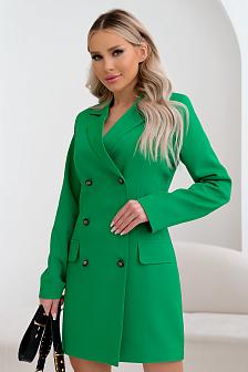 Платье-пиджак цвет зеленый