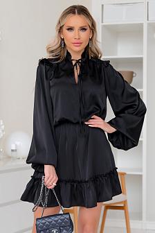 Платье с завязками цвет черный