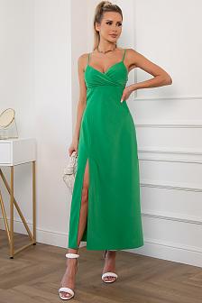 Платье комбинация цвет зеленый