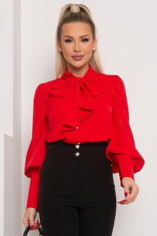 Блуза с широкими манжетами цвет красный