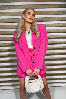 Пиджак с карманами цвет розовый